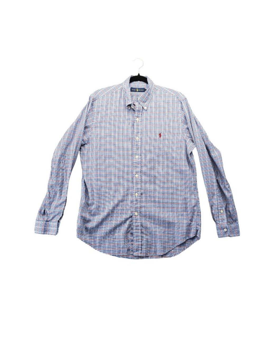 Ralph Lauren Shirt Mens Medium Multicolor Plaid Button-Down Classic Fit Cotton